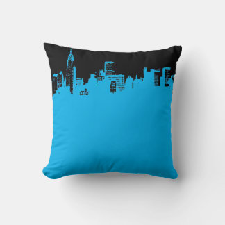 Coussin Black Blue Pop Art New York City Jeu d'oreiller