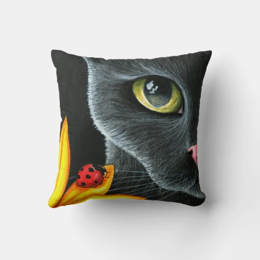 Coussin Black Cat 510 coccinelle jaune (Verso)