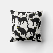 Coussin Black Cats on White (Verso)