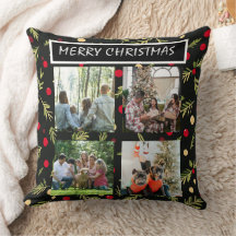 Black Christmas Patterns 4 Photo Collage