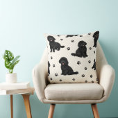 Coussin Black Cockapoo Gift | Cute Dog Pattern Cushion (Chaise)