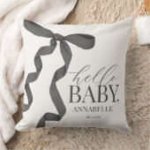 Coussin Black Coquette Bow Girl Baby shower cadeau (Couverture)