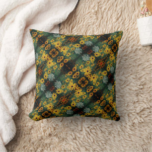 Coussin Black Eyed Susan Flowers Abstrait Motif
