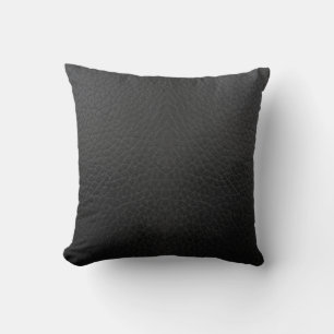 Coussin Black faux leather