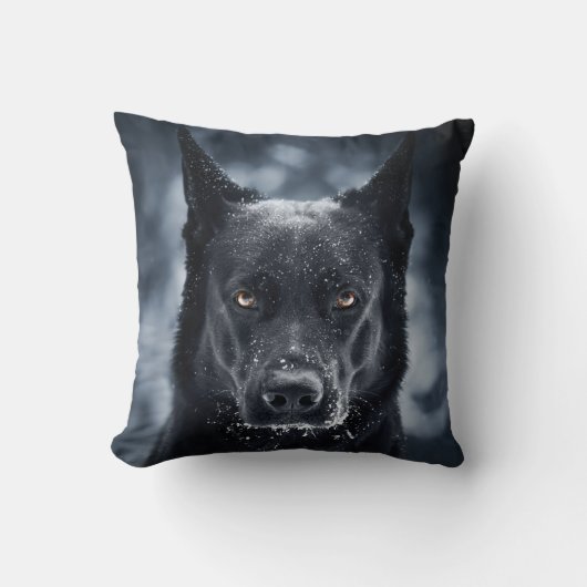 Coussin Black German Shepherd (Recto)
