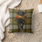 Coussin Black Labrador Retriever & Pheasant throw cushion (Couverture)