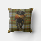 Coussin Black Labrador Retriever & Pheasant throw cushion (Verso)
