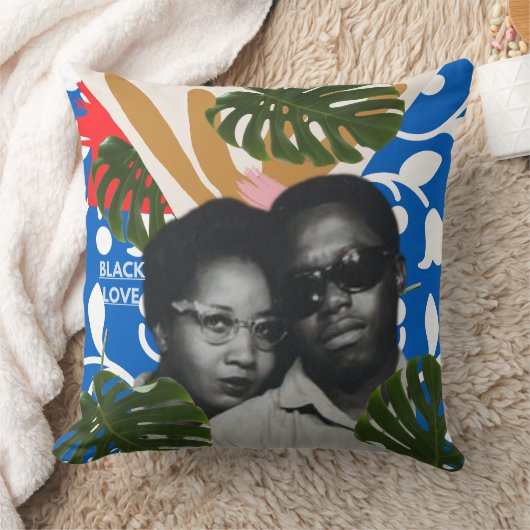 Coussin Black Love bleu (Couverture)