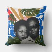 Coussin Black Love bleu (Recto)