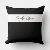 Coussin Black Modern Simple Script Baby Shower (Recto)