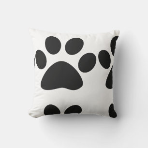 Coussin Black Paw Prints