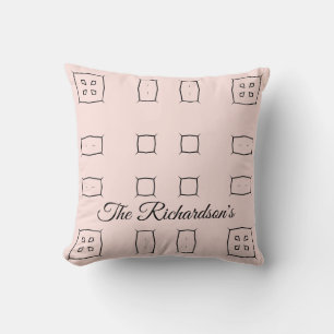 Coussin Black Pink Parure de lit géométrique minimaliste p