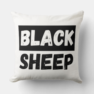 Coussin Black Sheep Bold Distressed Rebel Streetwear Art