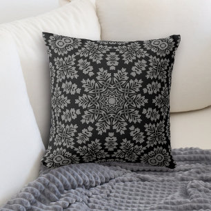 Coussin Black Silver Star Géométrique