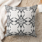 Coussin Black Snowflake/Reindeer Burlap (Couverture)