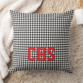 Coussin Black White Chech School INITIALES Red Student Fun (Couverture)