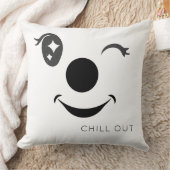 Coussin Black & White Flashing Smiley (Couverture)