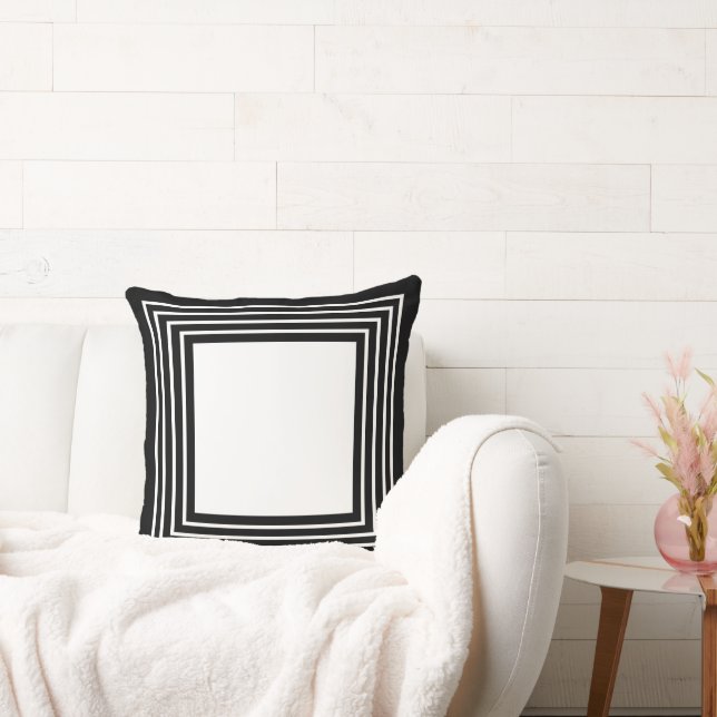 Coussin Black & White Geometrical  (Canapé)