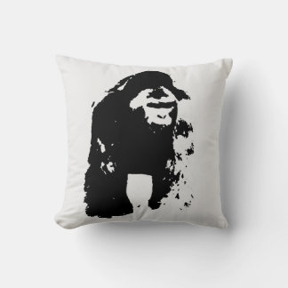 Coussin Black White Pop Art Gorilla