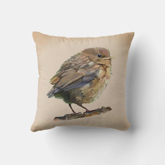 Coussin Blackbird Fledgling (Verso)