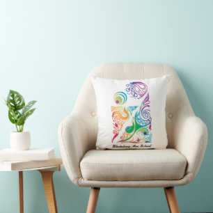 Coussin Blacksburg New School Rainbow Classes Art Logo