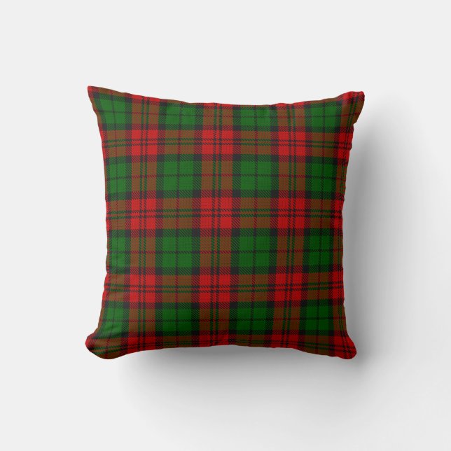 Coussin Blackwatch Campbell Tartan Red Green Plaid (Recto)