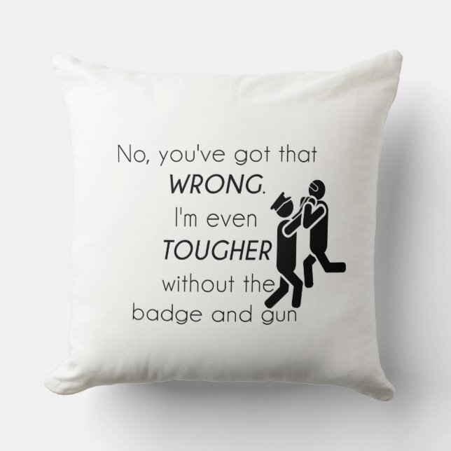 Coussin Blagues Cadeaux pour les Flics (Recto)