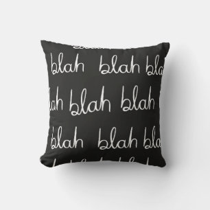Coussin Blah bla motif sans couture. 