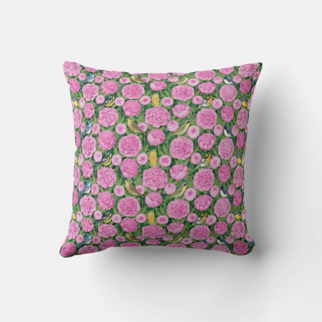 Coussin blaireaux et pivoines (Verso)