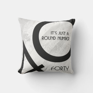 Coussin Blanc 40 décades Anniversaire