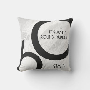 Coussin Blanc 60 Décennie Anniversaire