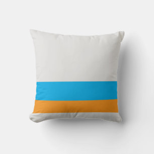 Coussin Blanc avec lignes de diviseur + n'importe quelle c