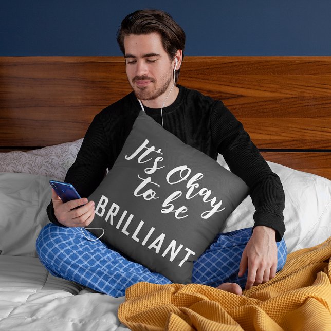 Coussin Blanc C'Est Bon D'Être Une Citation brillante Sur  (Créateur téléchargé)