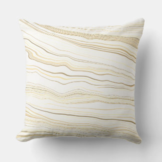 Coussin Blanc Contemporain, Motif Lin