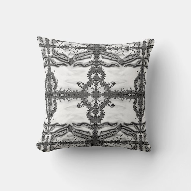 Coussin blanc d'art de Bouddha par Deprise (Recto)