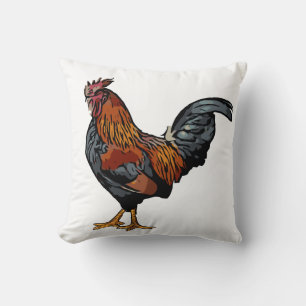 Coussin blanc de coq