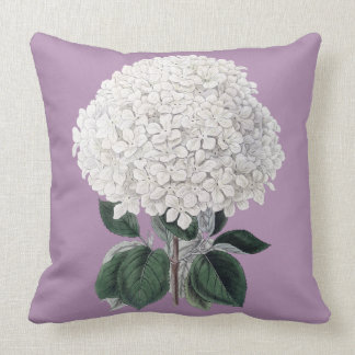 Coussin blanc d'hortensia