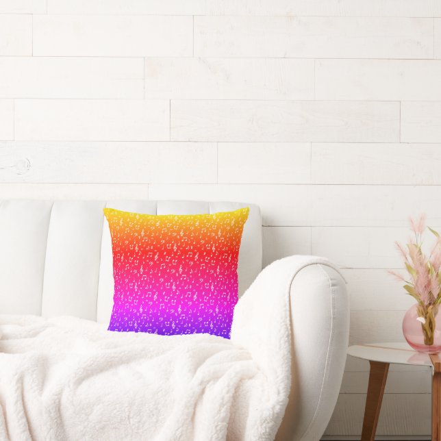 Coussin blanc et arc-en-ciel Musical  (Canapé)