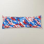 Coussin blanc et bleu rouge de corps de Camo (Dos)