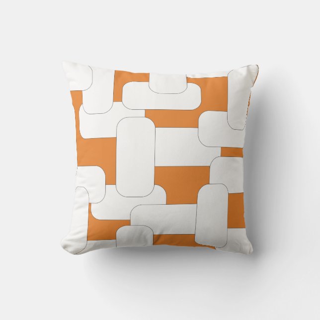 Coussin Blanc et orange liés (Recto)