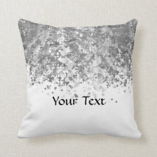 Coussin Blanc et parties scintillantes de faux