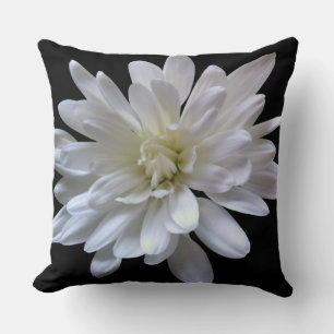 Coussin Blanc floral blanc marguerite blanc maman blanche 