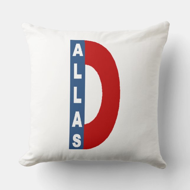 Coussin blanc grand modèle  DESIGN  DALLAS (Recto)