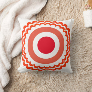 Coussin Blanc orange