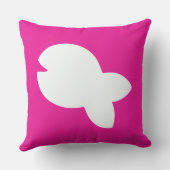 Coussin Blanc Poisson Poisson Lt Bleu Rose Combo Extérieur (Verso)
