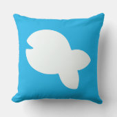 Coussin Blanc Poisson Poisson Lt Bleu Rose Combo Extérieur (Recto)