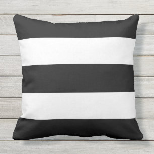 Coussin BLANC sur des touches modernes et élégantes en NOI