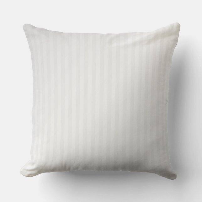 Coussin Blanc sur la rayure blanche (Recto)