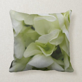 Coussin Blanc-Vert de pétales de fleur