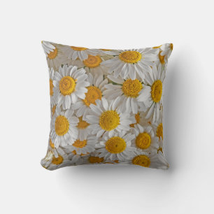 Coussin Blancs : Beau Arrière - plan Floral